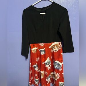 Christmas Dress with cats and Santa Hats